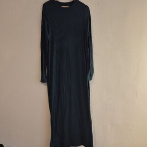 Old Navy Teal Ribbed Maxi Dress